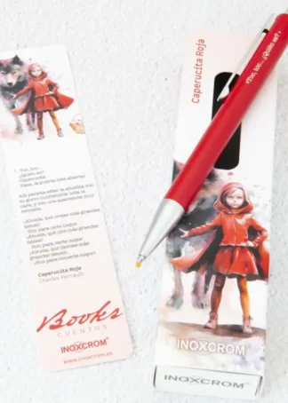 ESTUCHE BOLIGRAFO BOOKS CUENTOS CAPERUCITA ROJA
