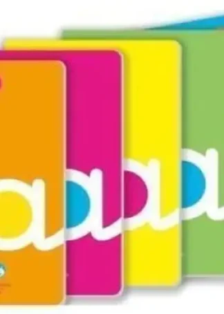 PAQ/5 LIBRETA A4 50H 90G CUADROVIA 4MM COLORES SURTIDOS