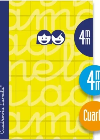 CUADERNO ESPIRAL 4º 80H 90G 4MM AMARILLO CUADROVIA EXTRADUR