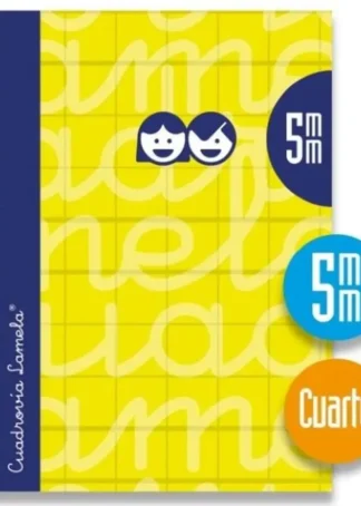 CUADERNO ESPIRAL 4º 80H 90G 5MM AMARILLO CUADROVIA EXTRADUR