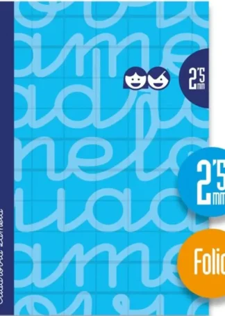 CUADERNO ESPIRAL Fº 80H 90G 2,5MM AZUL CUADROVIA EXTRADURA