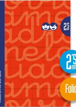 CUADERNO ESPIRAL Fº 80H 90G 2,5MM ROJO CUADROVIA EXTRADURA