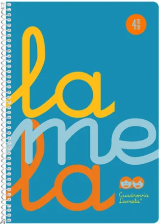 CUADERNO ESPIRAL 4º 80H 90G 4MM AZUL CUADROVIA PP.