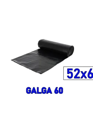ROLLO 25 BOLSAS BASURA ECOLOGICAS NEGRO 25X60 CM GALGA 60