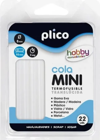 BLISTER 22 BARRITAS COLA TRANSPARENTE TERMOFUSIBLE 100X8MM