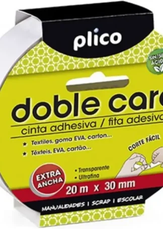 CINTA DOBLE CARA ADHESIVA 30MMX20M