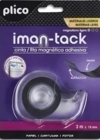 BLISTER CINTA ADHESIVA MAGNETICO CON DISPENDADOR 3 METROS