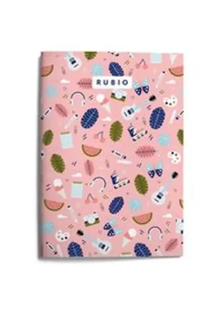 LIBRETA A4 44H 80G. CUADRICULA 4X4 SANDIA ROSA RUBIO