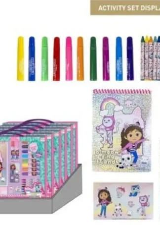 SET DE PAPELERIA COLOREABLE GABBYS DOLLHOUSE 30X30X2.5CM