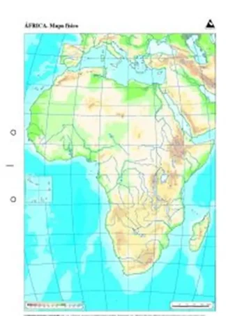 PAQ/50 MAPAS AFRICA FISICO MUDOS