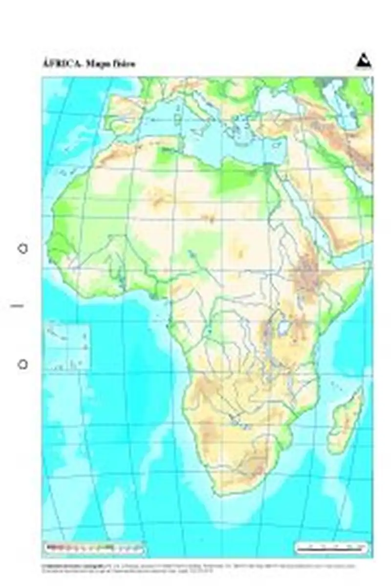 PAQ/50 MAPAS AFRICA FISICO MUDOS