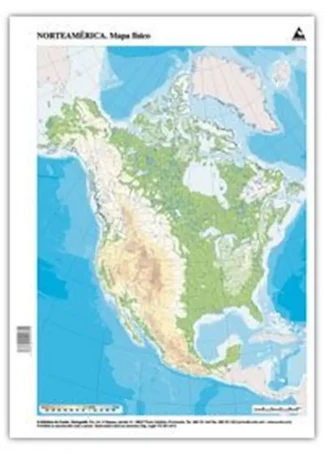 PAQ/50 MAPAS NORTEAMERICA FISICO MUDOS
