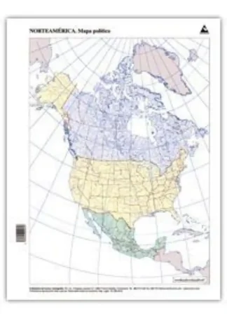 PAQ/50 MAPAS NORTEAMERICA POLITICO MUDOS