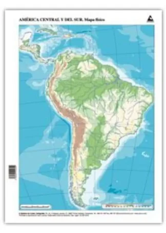 PAQ/50 MAPAS AMERICA CENTRAL Y SUR FISICO MUDOS