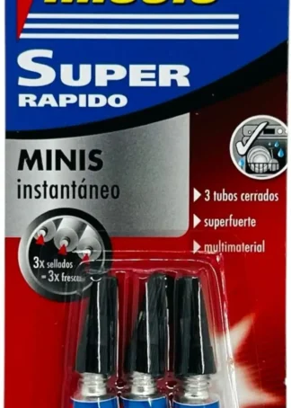 BLISTER 3 TUBOS PEGAMENTO SUPER RAPIDO MINI 1G. IMEDIO