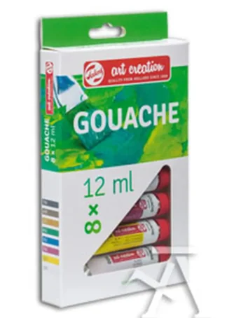 ESTUCHE 8 TUBOS TEMPERA 12ML ART CREATION