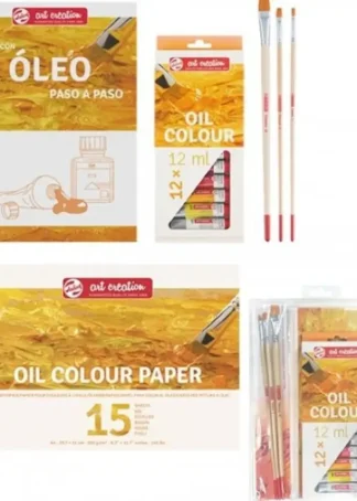 SET OLEO ART CREATION + BLOC + PASO A PASO