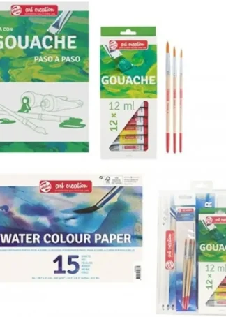 SET TEMPERA ART CREATION + BLOC + PASO A PASO