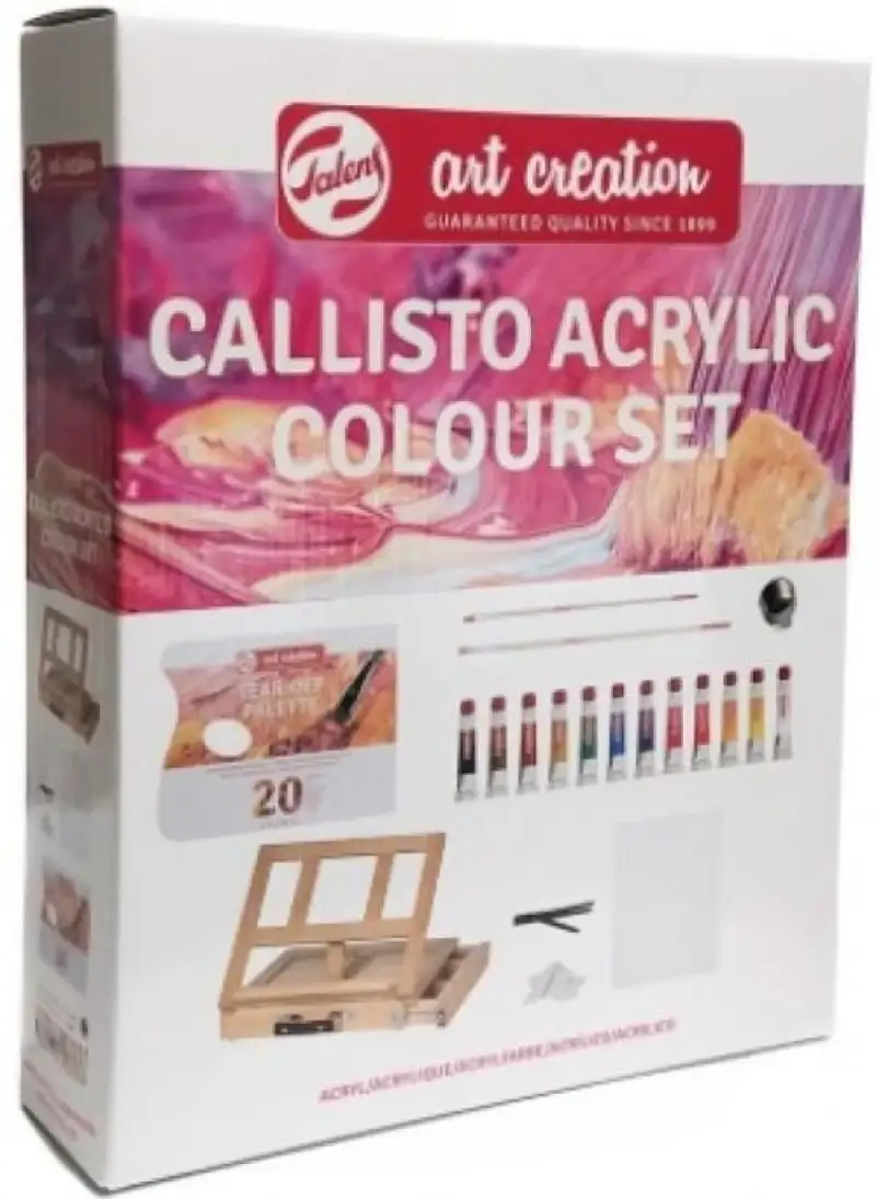 SET DE CABALLETE CALLISTO CON PINTURA ACRILICA
