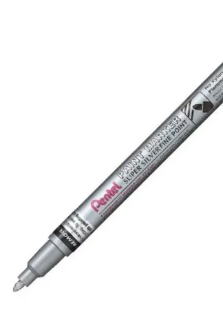 C/12 MARCADOR PERMANENTE MSP10 COLOR PLATA PUNTA FINA