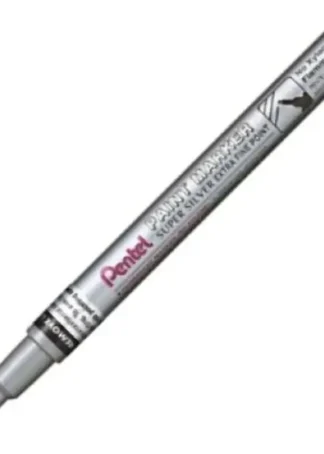 C/12 MARCADOR PERMANENTE MFP10 COLOR PLATA PUNTA FINA