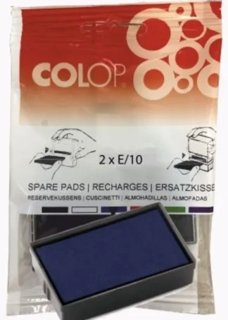 BLISTER 2 ALMOHADILLA E/10 AZUL