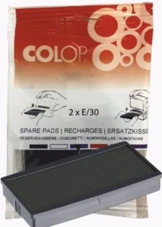 BLISTER 2 ALMOHADILLAS E 30 NEGRO COLOP