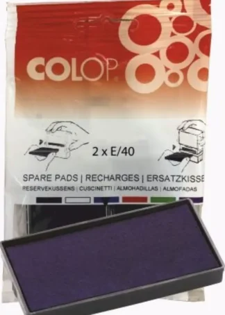 BLISTER 2 ALMOHADILLAS E40 AZUL COLOP