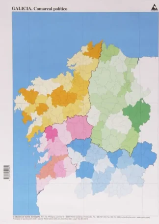 PAQ/50 MAPAS GALICIA COMARCAL FISICO MUDOS