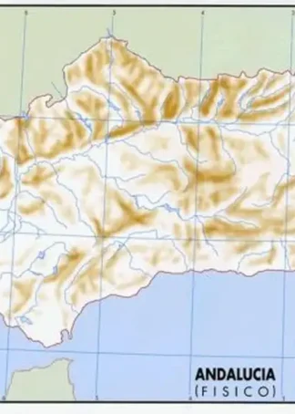 PAQ/50 MAPAS ANDALUCIA FISICO MUDOS