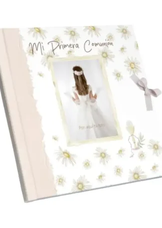 LIBRO FOTOS COMUNION NIÑA MARGARITAS